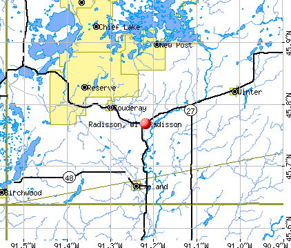 Radisson, WI map