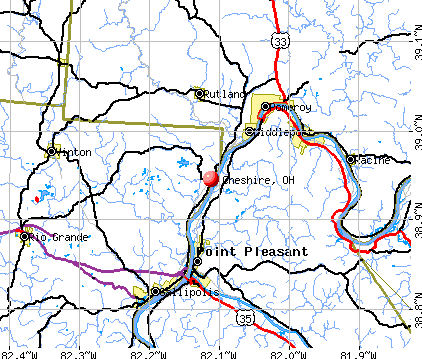 Cheshire, OH map
