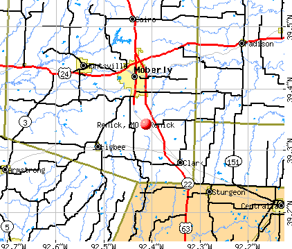 Renick, MO map