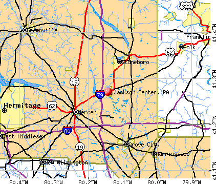 Jackson Center, PA map