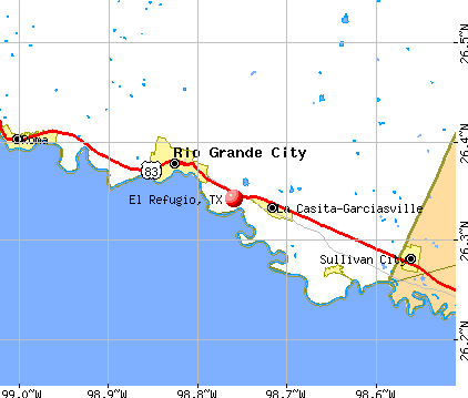 El Refugio, TX map
