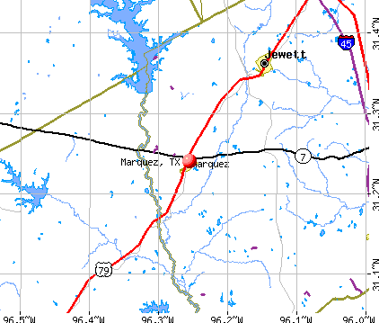 Marquez, TX map