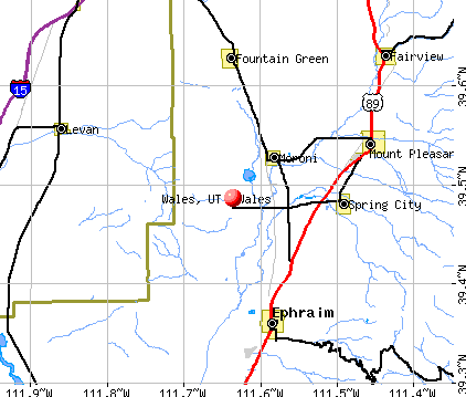 Wales, UT map