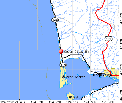 Ocean City, WA map