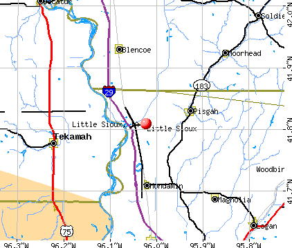 Little Sioux, IA map