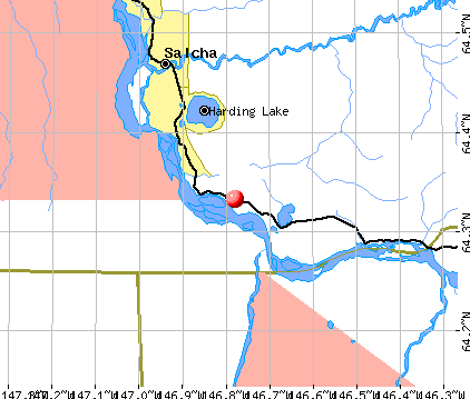 Harding-Birch Lakes, AK map
