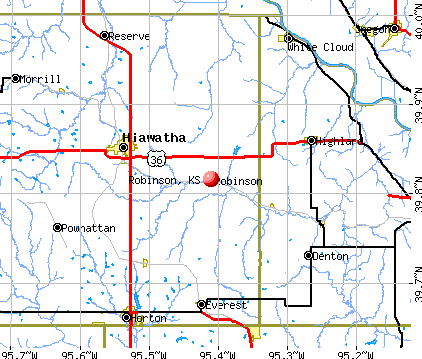 Robinson, KS map