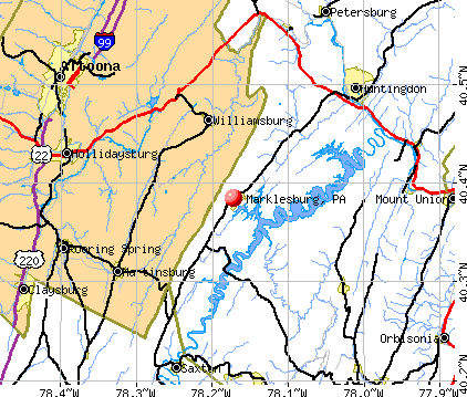 Marklesburg, PA map