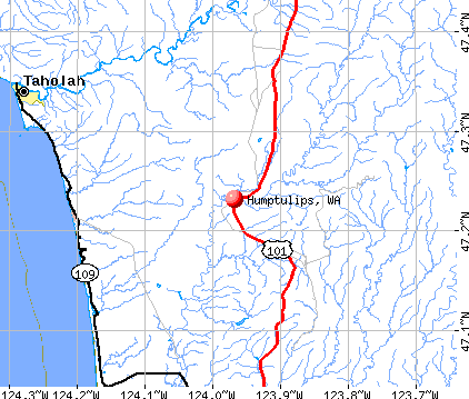 Humptulips, WA map