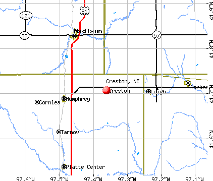 Creston, NE map