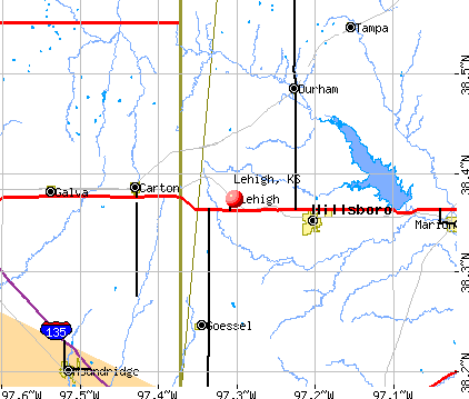 Lehigh, KS map