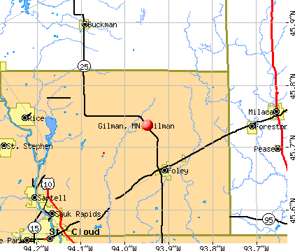 Gilman, MN map