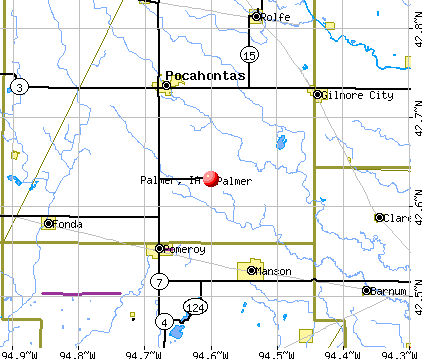Palmer, IA map