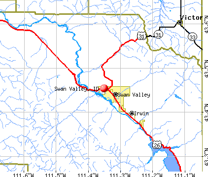 Swan Valley, ID map