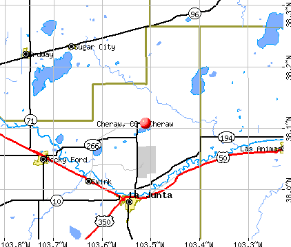 Cheraw, CO map