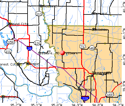 Fillmore, MO map