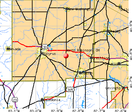 North Robinson, OH map