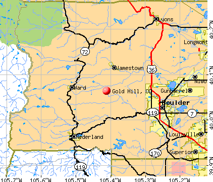 Gold Hill, CO map