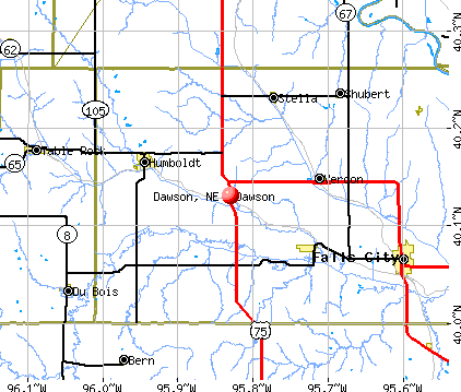 Dawson, NE map