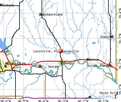 Louisville, KS map