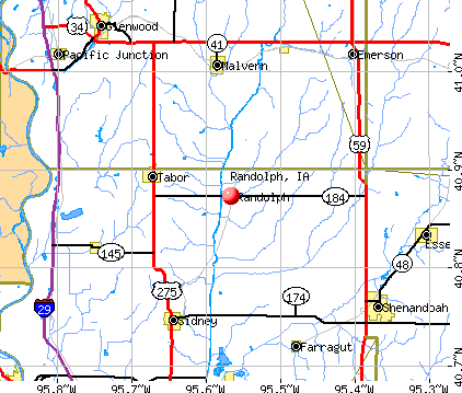 Randolph, IA map