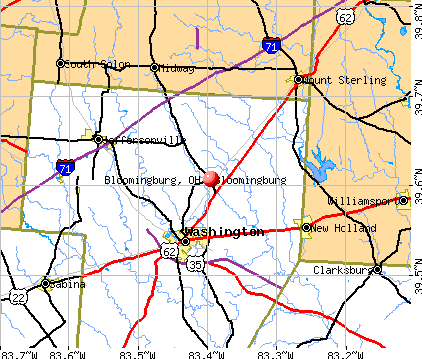 Bloomingburg, OH map