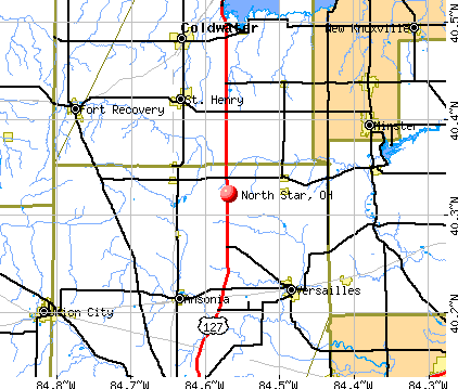 North Star, OH map