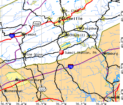Summit Station, PA map