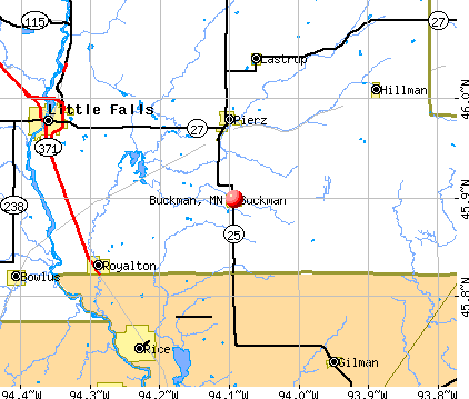 Buckman, MN map