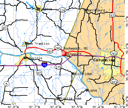 Rocheport, MO map