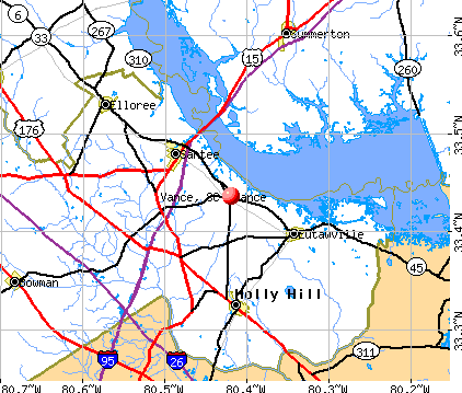 Vance, SC map