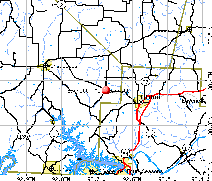 Barnett, MO map