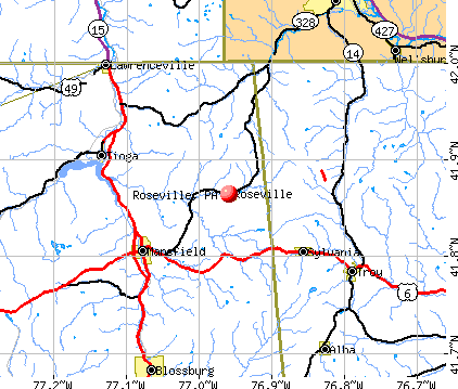 Roseville, PA map