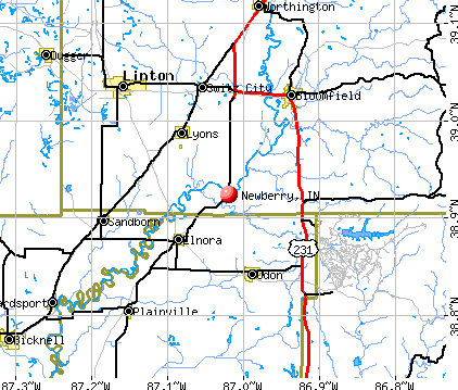 Newberry, IN map