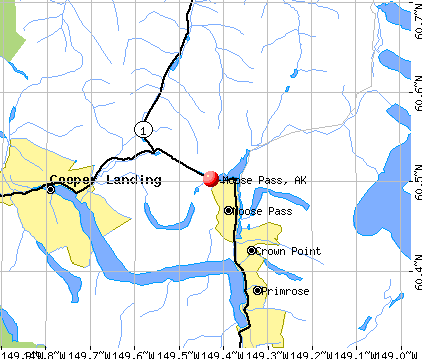 Moose Pass, AK map
