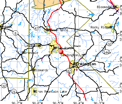 Leadington, MO map