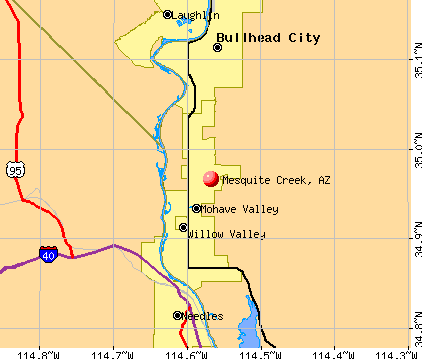 Mesquite Creek, AZ map