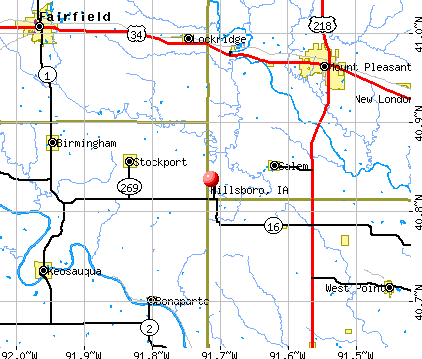Hillsboro, IA map