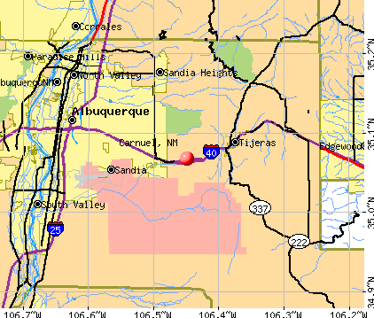 Carnuel, NM map
