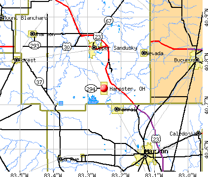 Harpster, OH map