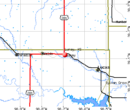 Luray, KS map