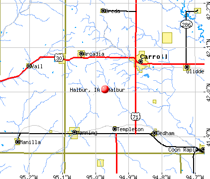 Halbur, IA map