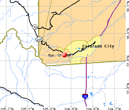 Rye, CO map