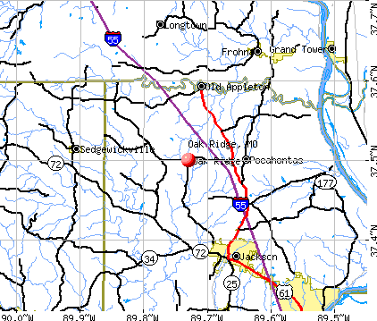 Oak Ridge, MO map