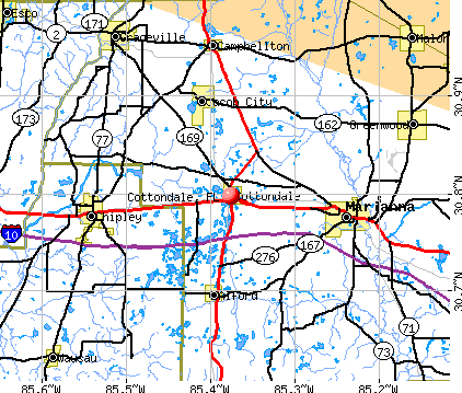 Cottondale, FL map