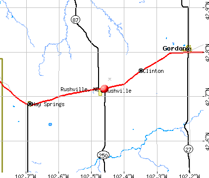 Rushville, NE map