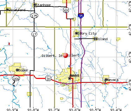 Gilbert, IA map