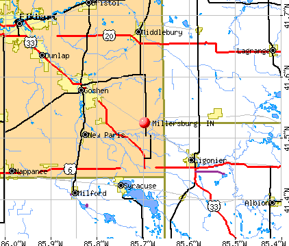 Millersburg, IN map