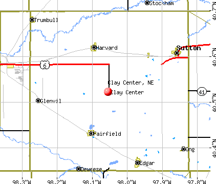 Clay Center, NE map