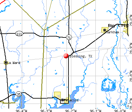 Blessing, TX map